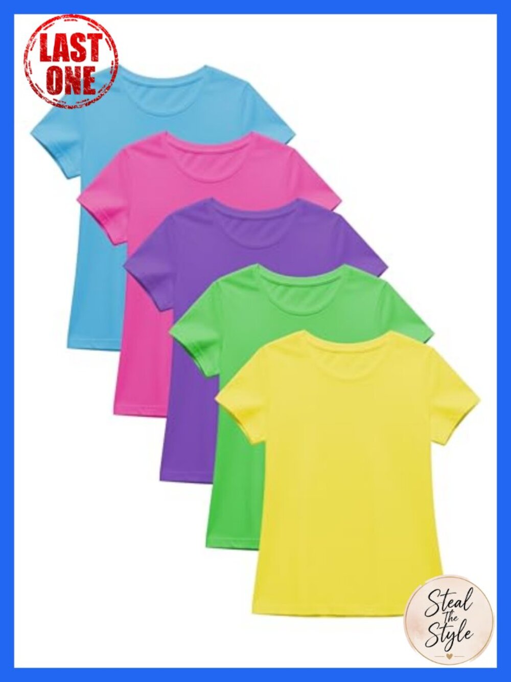 Women's Cotton Stretch Crew Neck Short Sleeve T-Shirts Active Tees